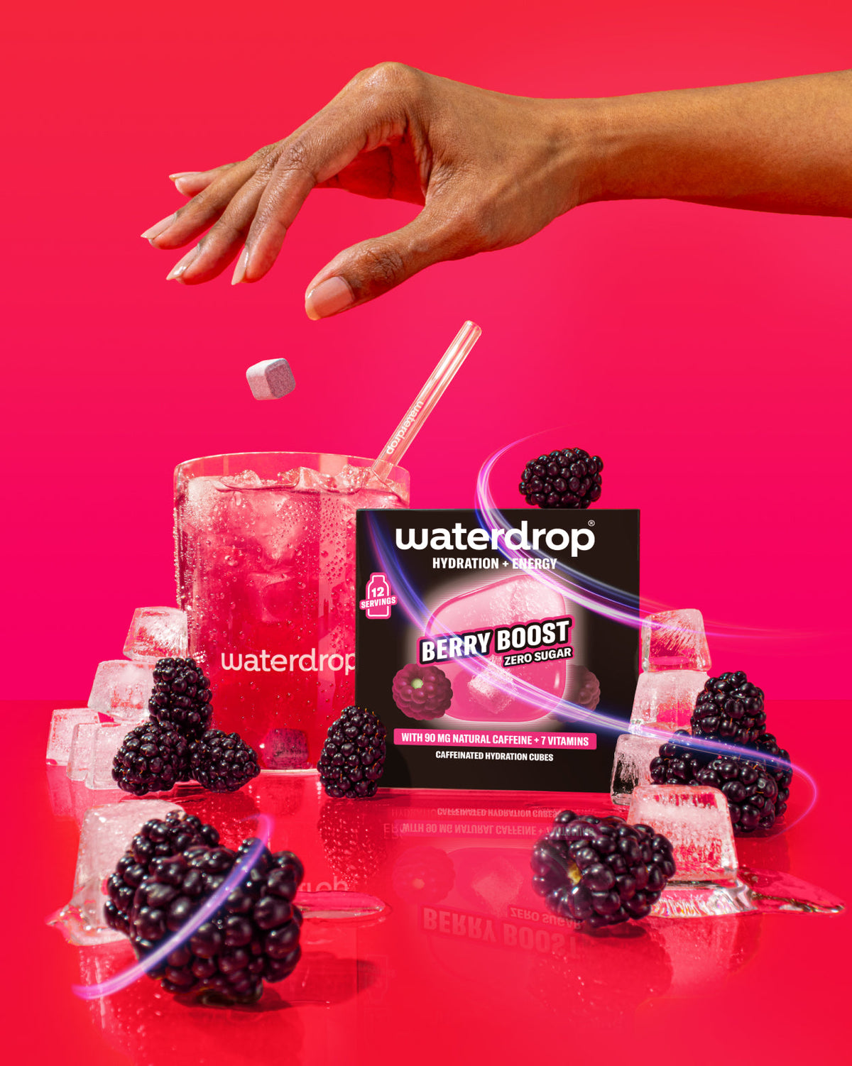 waterdrop® Berry Boost Microenergy Hydration Cubes, 12 Servings