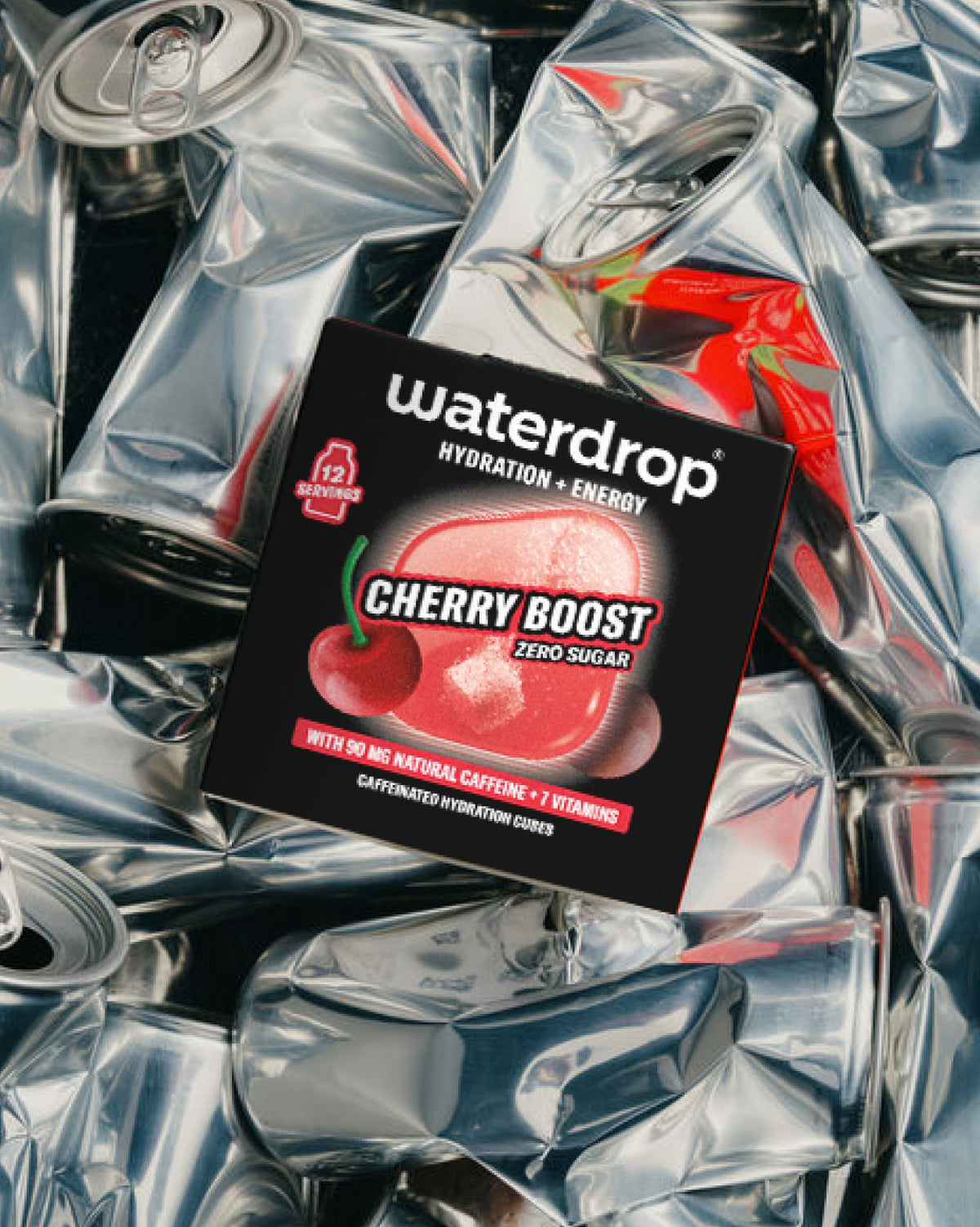 waterdrop® Cherry Boost Microenergy Hydration Cubes, 12 Servings