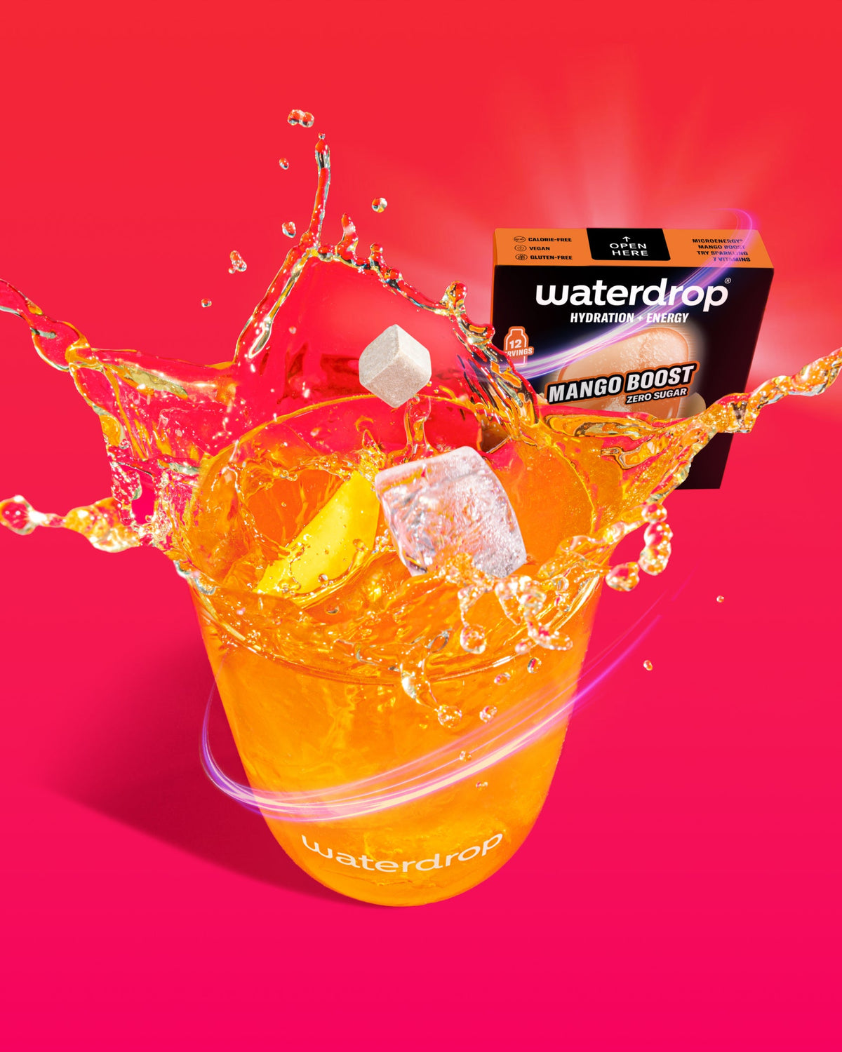 waterdrop® Mango Boost Microenergy Hydration Cubes, 12 Servings