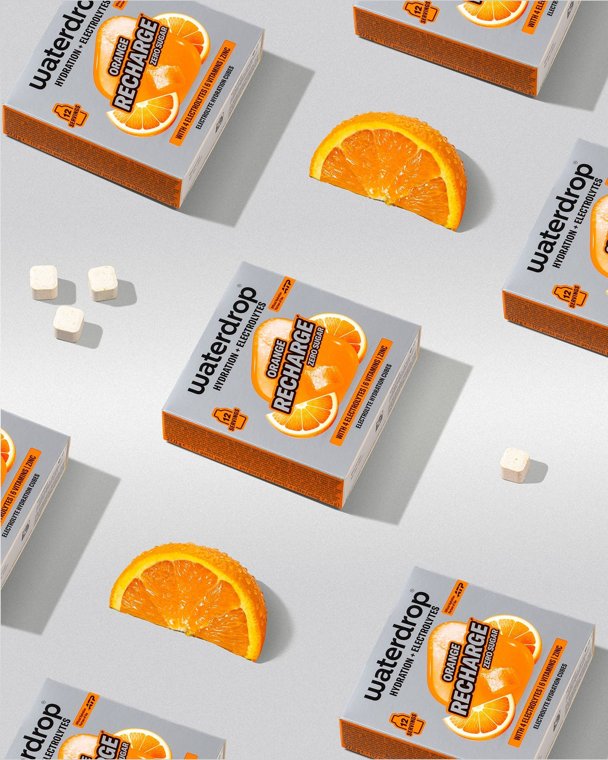 waterdrop® Orange Recharge Microlyte Hydration Cubes, 12 Servings