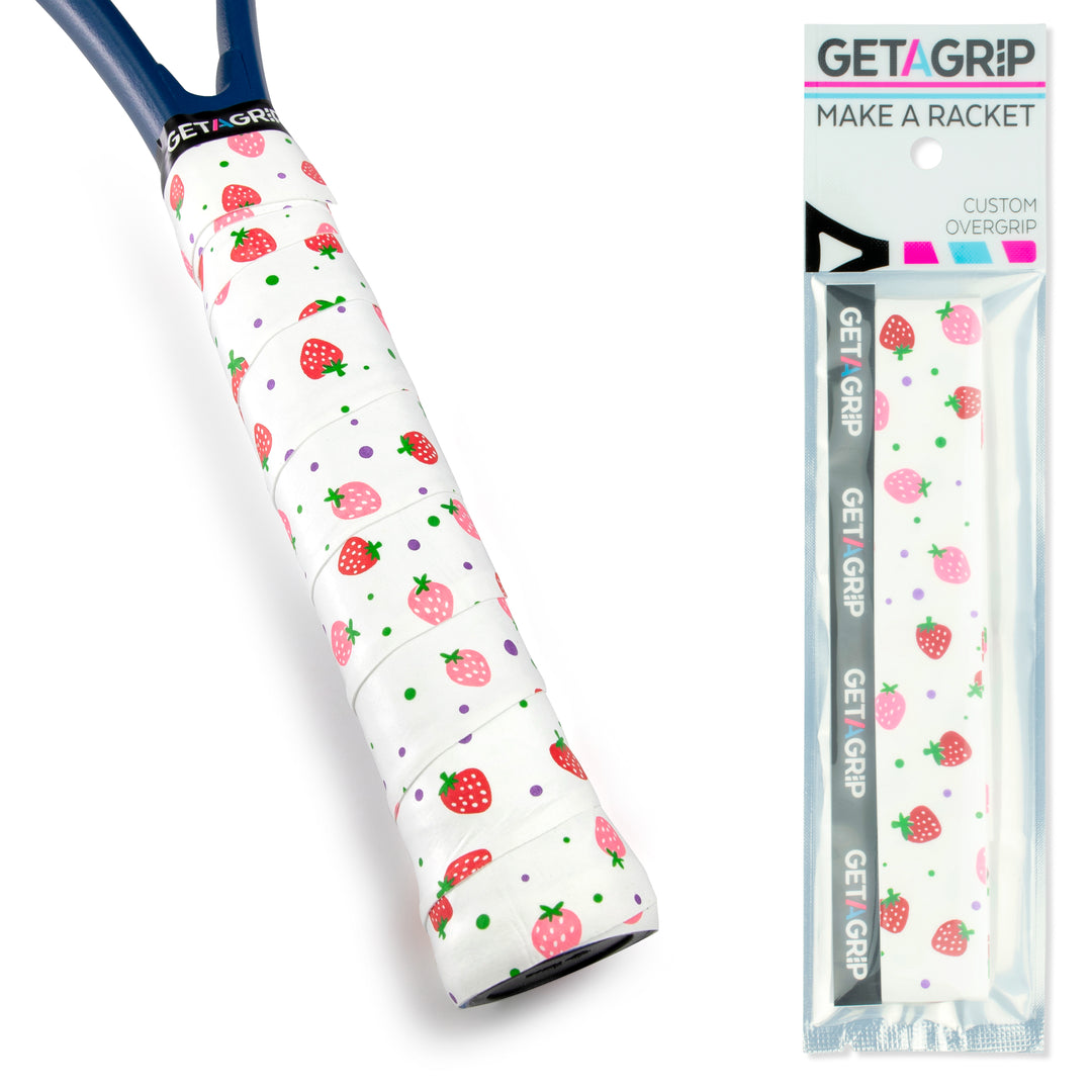 Get a Grip Strawberries & Cream – Tennis Overgrip